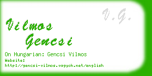 vilmos gencsi business card